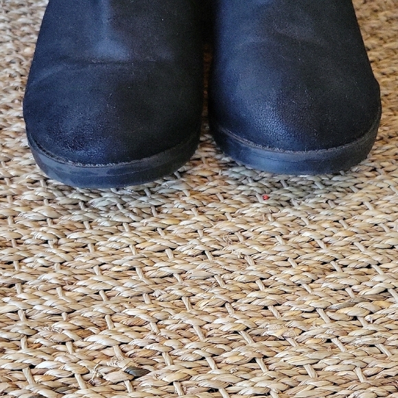 Restricted Black Over the Knee Boots Moto Style Size 9 - Picture 11 of 12